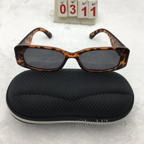 Leopard Print Frame  Brown Lens  Retro. Vintage Sunglasses - Picture 4 of 4
